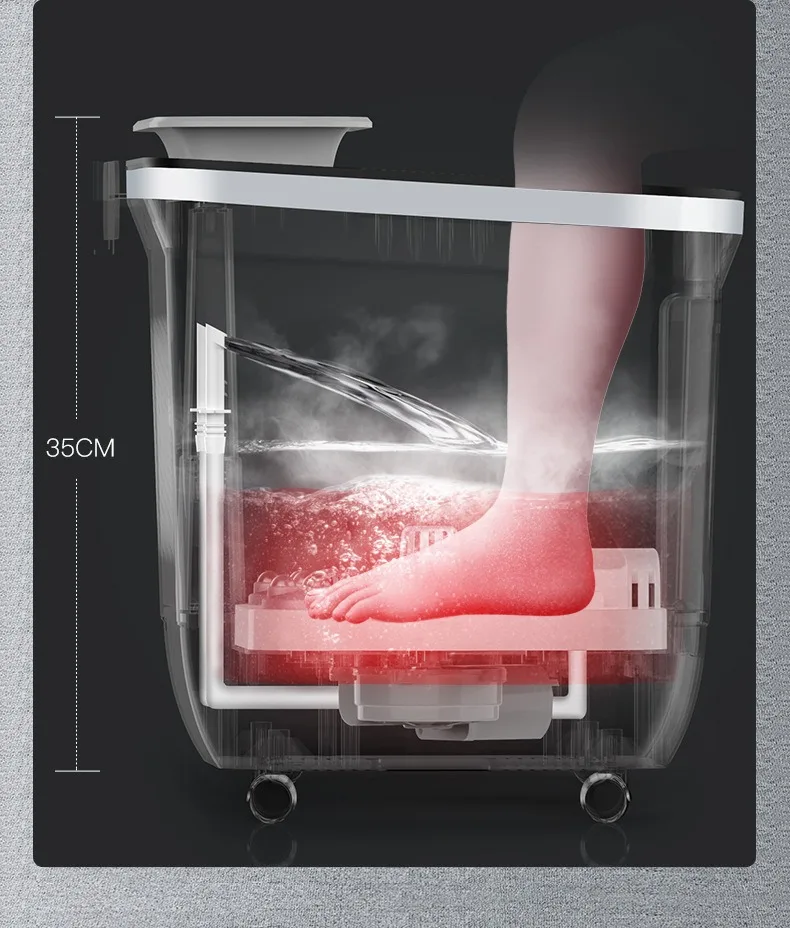 Home Spa Foot Bath Basin Electric with Heating and Constant Temperature Fully Automatic Massage Foot Bath with Remote Control