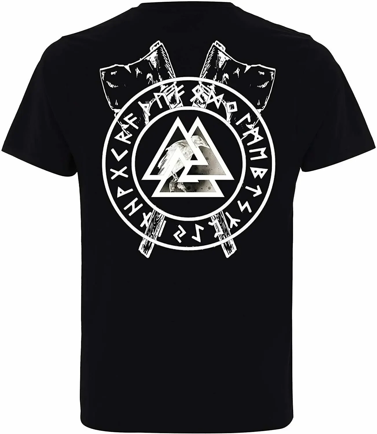 Victory or Valhalla Odin Rune Nordic Warrior T-Shirt 100% Cotton O-Neck Short Sleeve Summer Casual Mens T-shirt Streetwear