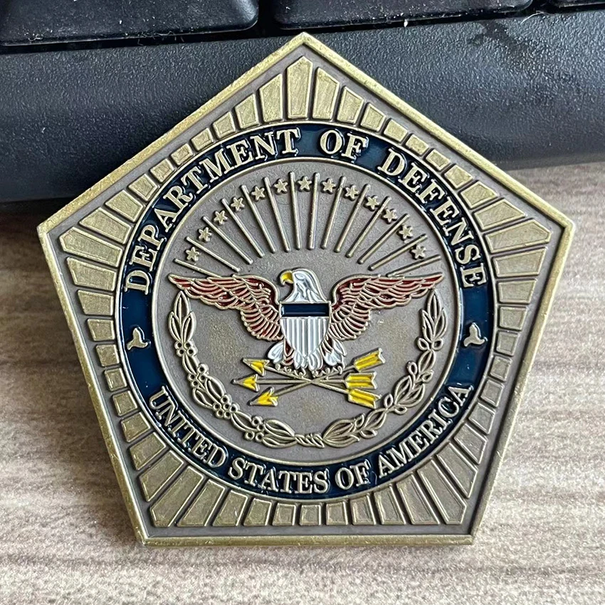 عملة تذكارية بخمسة جيش وخمس زوايا، عملات تذكارية للتحدي العسكري، مصنوعات معدنية للولايات المتحدة