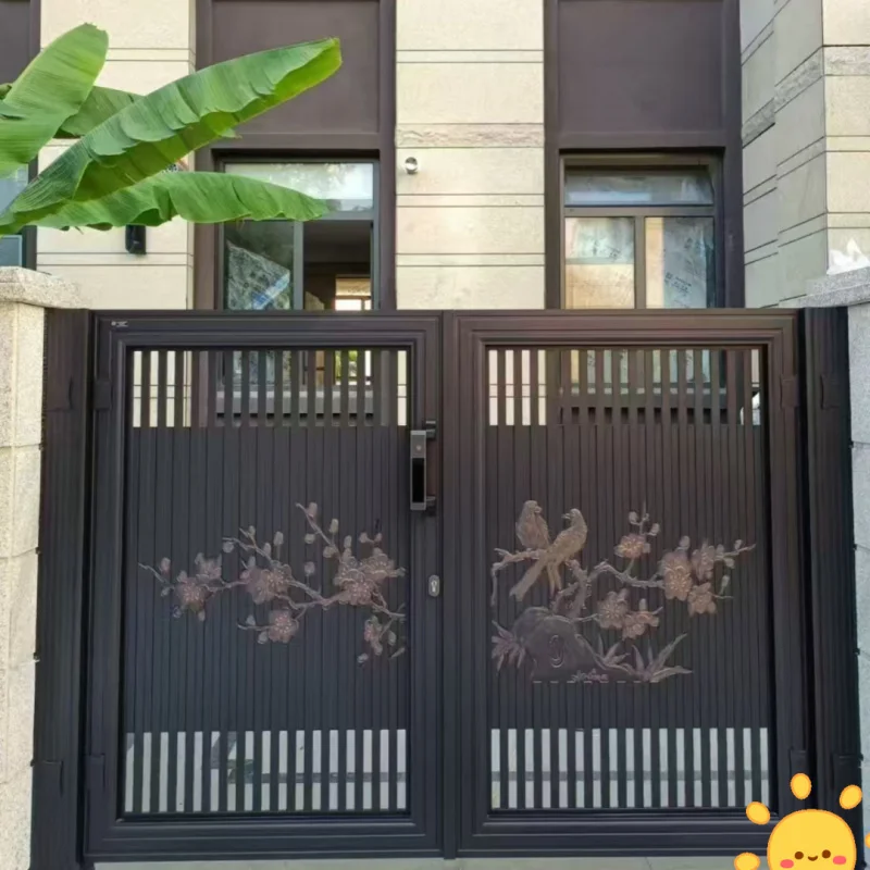 custom.Safe and Easy-to-Maintain New Garden Entry Aluminum Remote Controlled Gate Easy Installation Fence