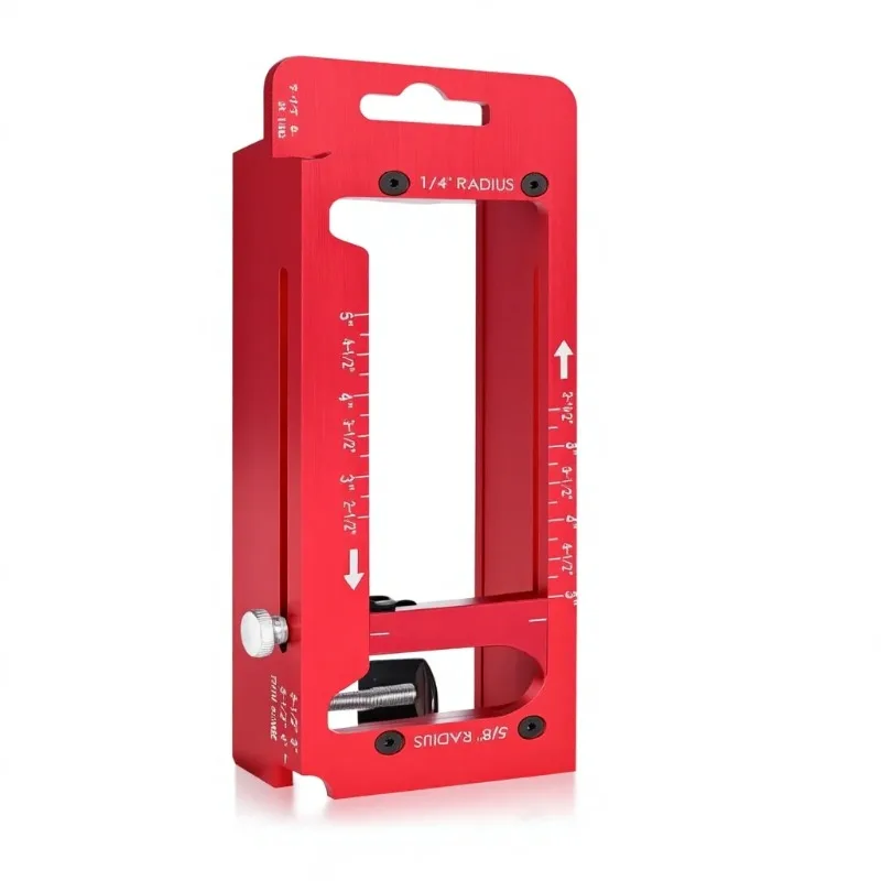 Aluminum Alloy Door Hinge Fixture & Template Kit for Routers Adjustable Mortise Fixture