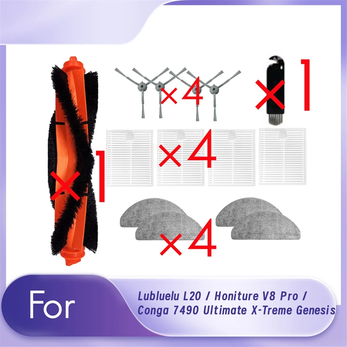 Robot pembersih L20 / V8 Pro/7490, bagian Pembersih x-treme Ultimate