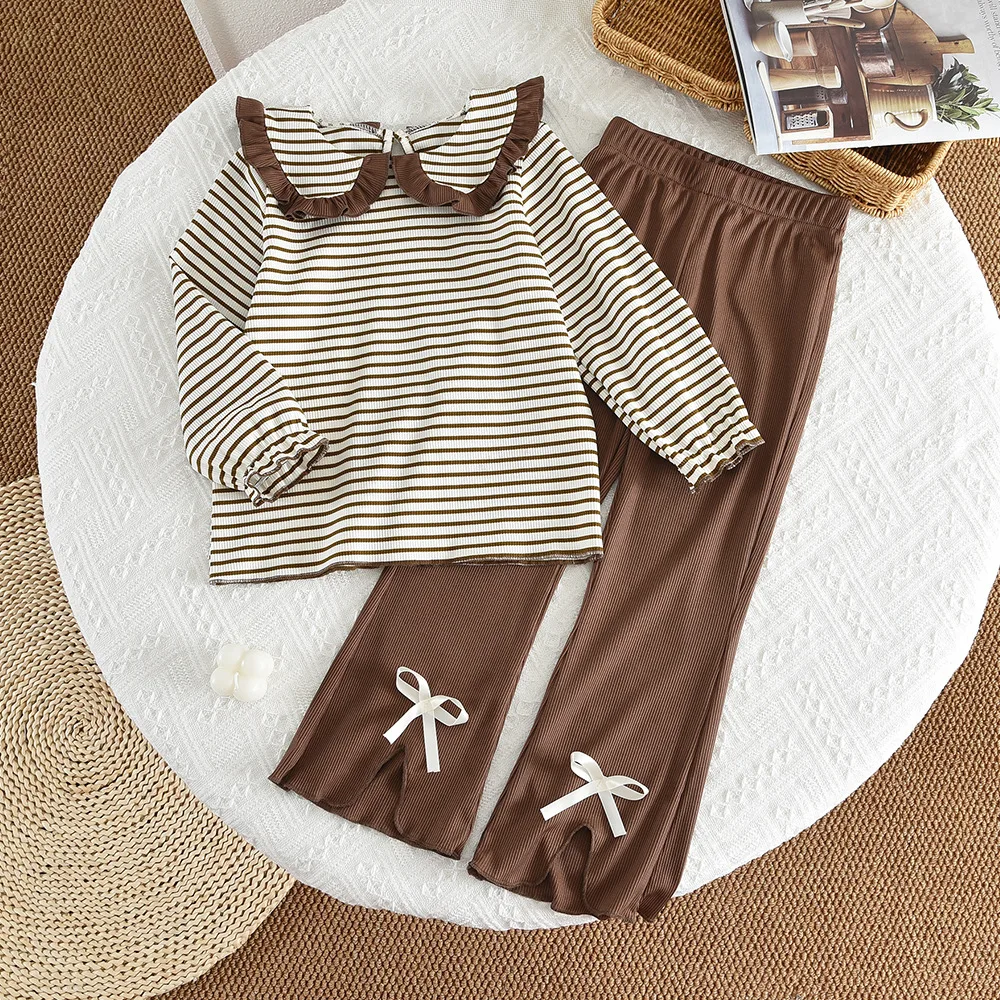 Girls Clothes Sets Spring Autumn Children Cute T-shirts Pants 2pcs Cotton Casual Suit Kids Clothes For Baby Costume Outfits 6 7Y