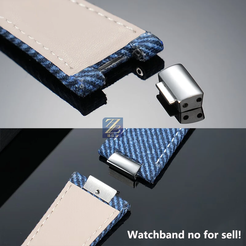 لسلسلة باتيك فيليب نوتيلوس 5711 5712 5726 حزام فولاذي معدل من جلد البقر/حزام مطاطي ملحقات محول معدني 12.5 مللي متر