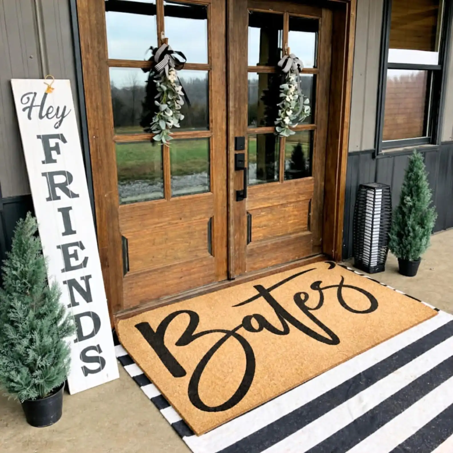 

Custom Door Mat Housewarming Gift Personalized Gift Welcome Door Mat Family Last Name Add Your Design Trendy Coir Decor Doormat