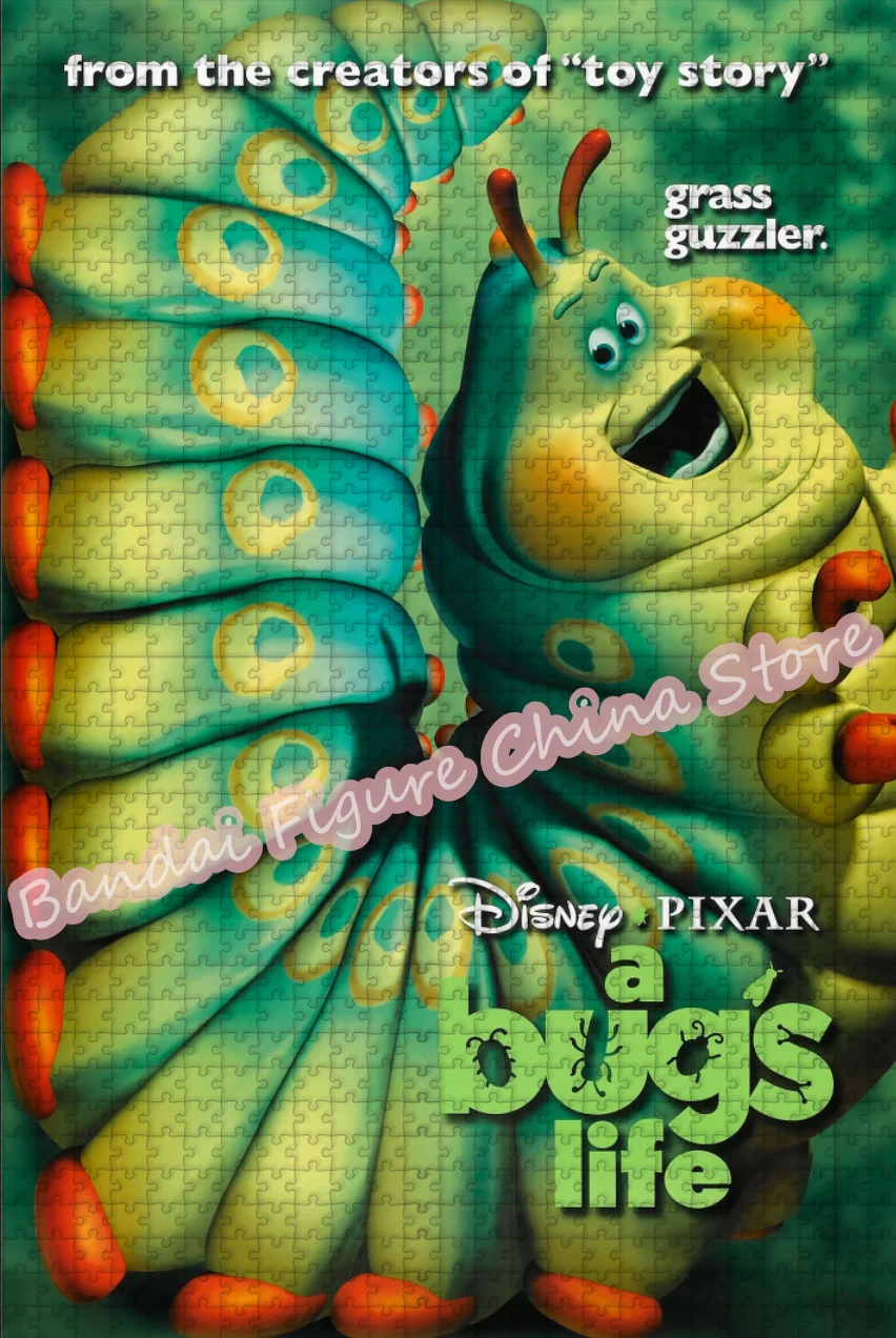 108/200/300/500/1000 조각 벌레의 삶 직소 퍼즐 디컴프레스 교육용 장난감 디즈니 만화 퍼즐 가족 게임 선물