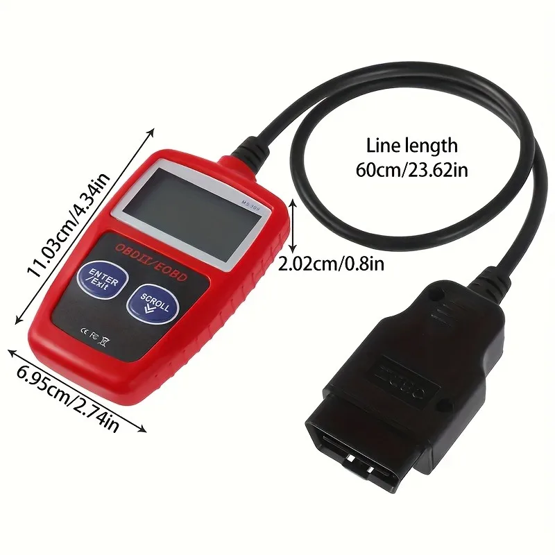 Car Diagnostic Tool Plus - Upgraded Ms309 Obd2 Obdii Eobd Fault Code Reader Scanner with Enhanced Error Detection