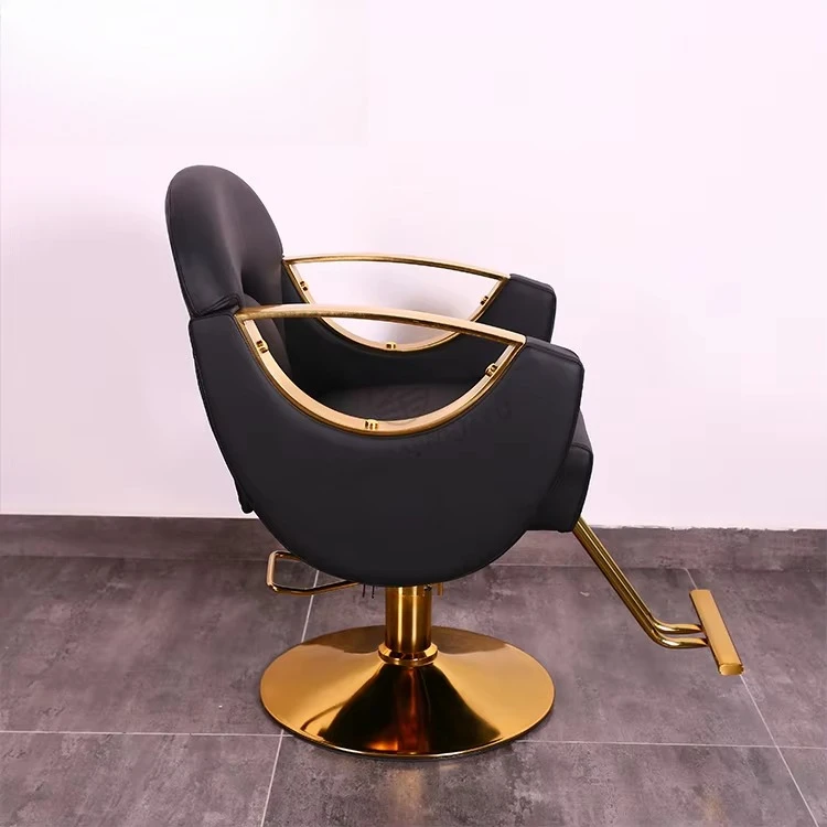 Red Universal Hydraulic Recliner Heavy Duty Styling Equipment Hair Salon Barber