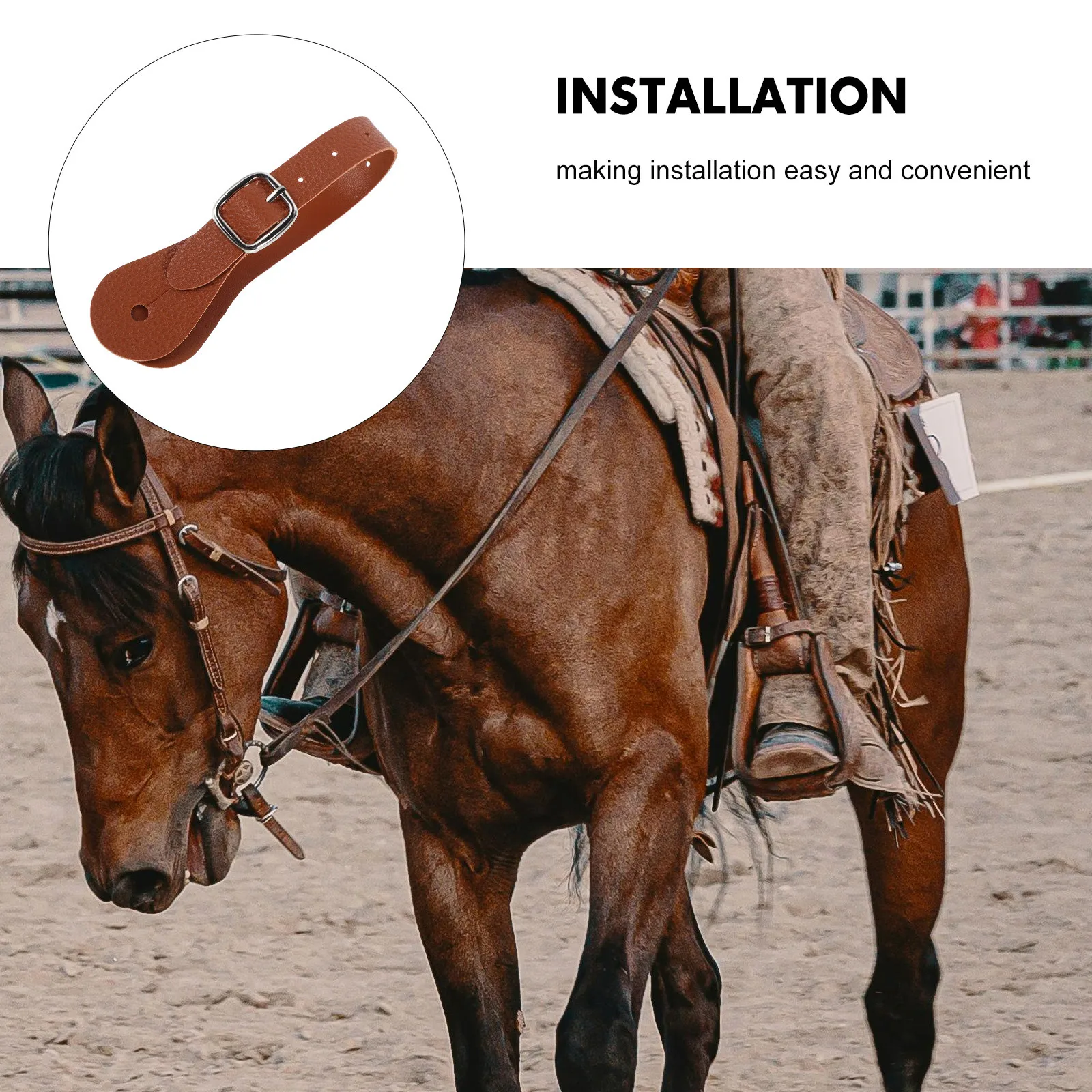 2 قطعة بولي PU قابل للتعديل حفز الفروسية الأشرطة ركوب الخيل التدريب في الهواء الطلق ركوب التمهيد الأشرطة الحصان مقطورة الملحقات