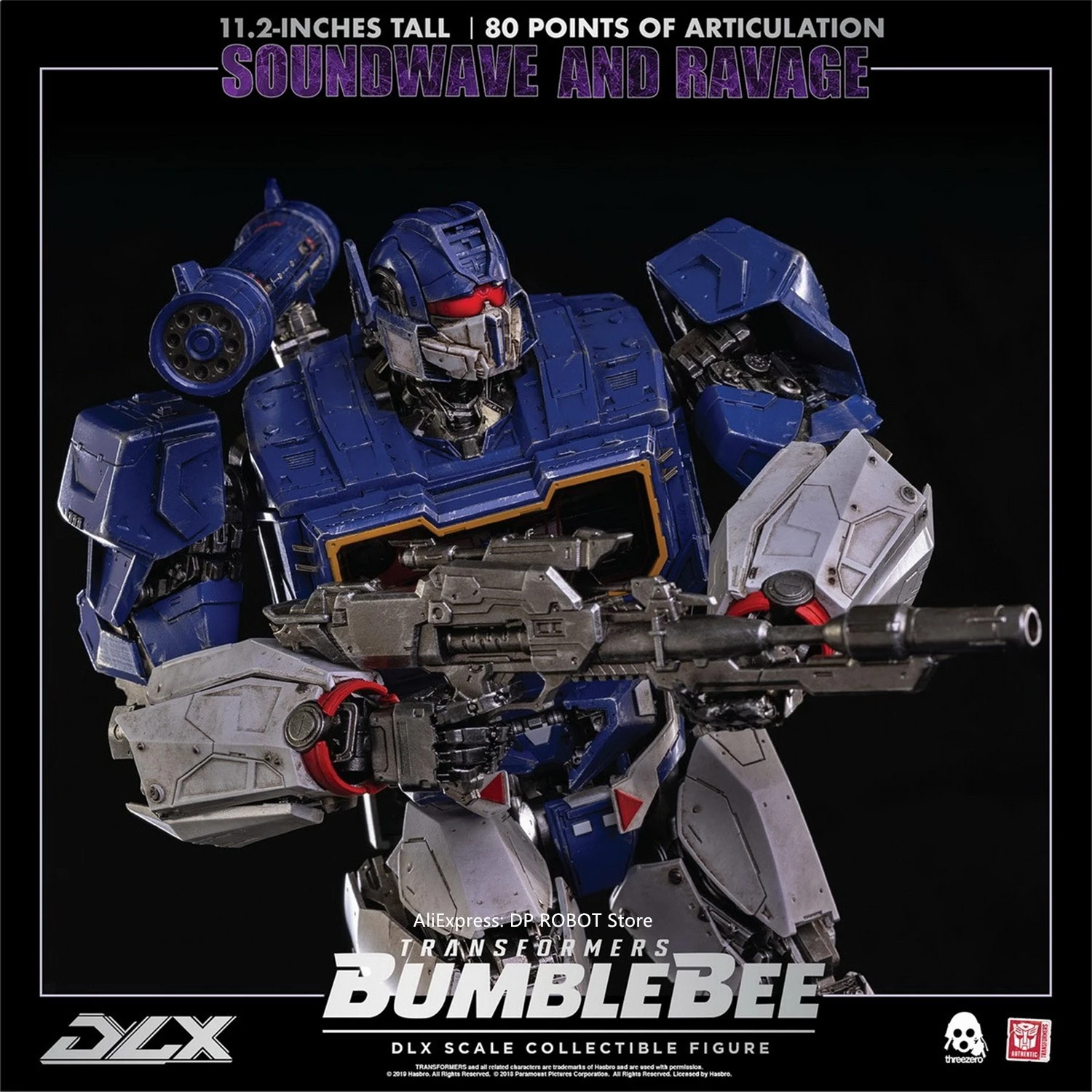 Original ThreeZero 3A G1 MDLX Transformation DLX Soundwave 80