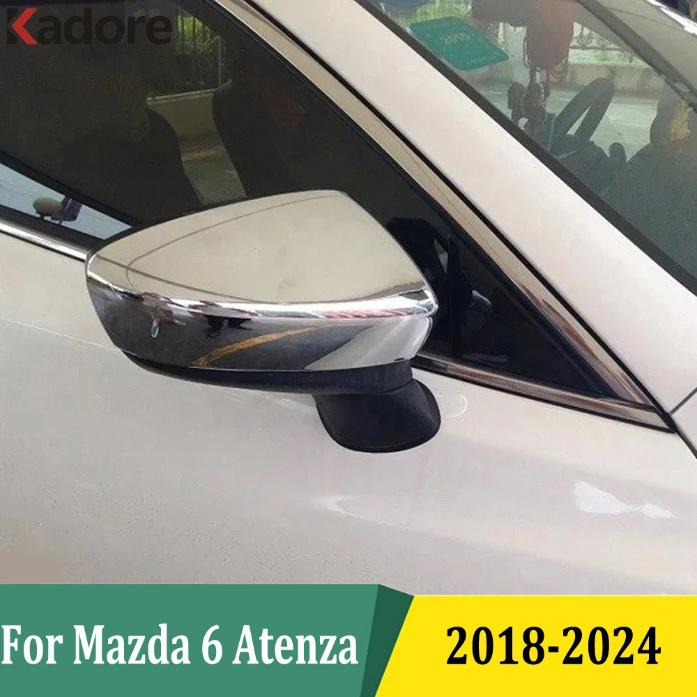 

Side Door Rearview Mirror Cap Cover Trim Sticker For Mazda 6 Atenza 2018-2020 2021 2022 2023 2024 Chrome Exterior Accessories