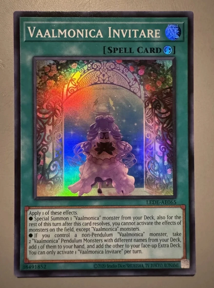 

Yugioh KONAMI Duel Monsters LEDE-AE065 Vaalmonica Invitare Super Rare Asian English Collection Mint Card