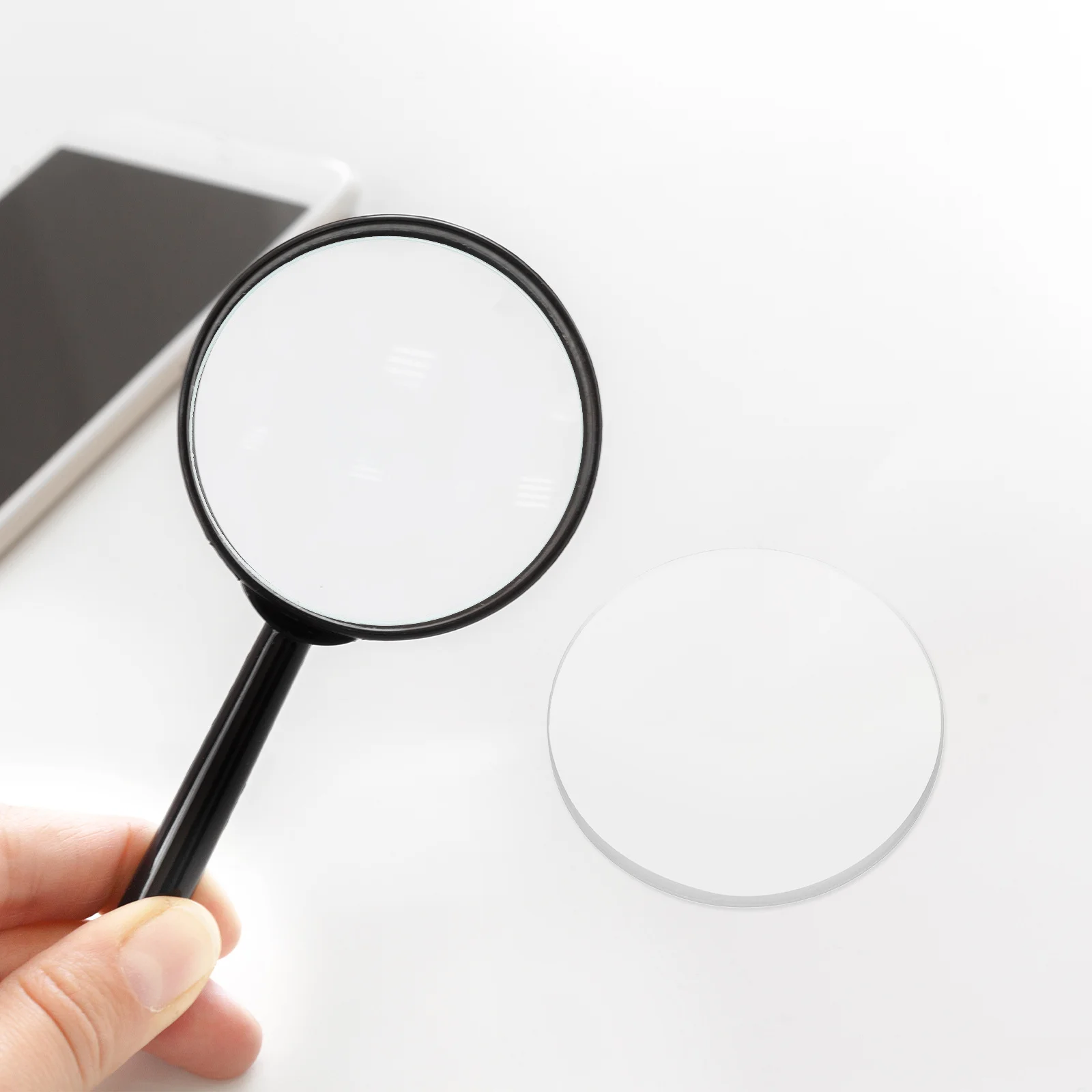 

10Pcs Acrylic Magnifying Lens Double Convex Optical Lens for Science Experiment Optical Equipment Convex Lenses