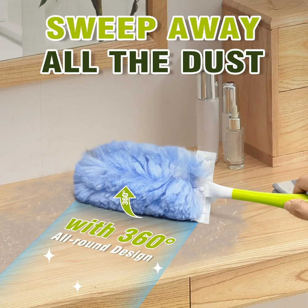 عبوات Swiffer Duster مكونة من 10 قطع، متوافقة مع مقبض Swiffer 360 Duster، عبوات غبار الريش غير المعطرة لـ Cl متعدد الأسطح