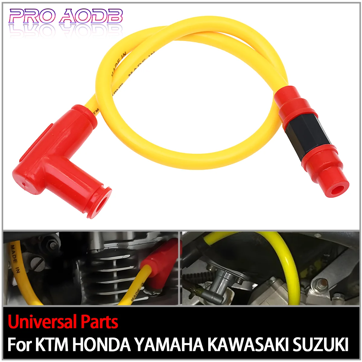 

Universal Motorcycle Spark Plug Power Cable Wires Cap Cover Ignition Cable For Yamaha Kawasaki KTM Honda Suzuki ATV