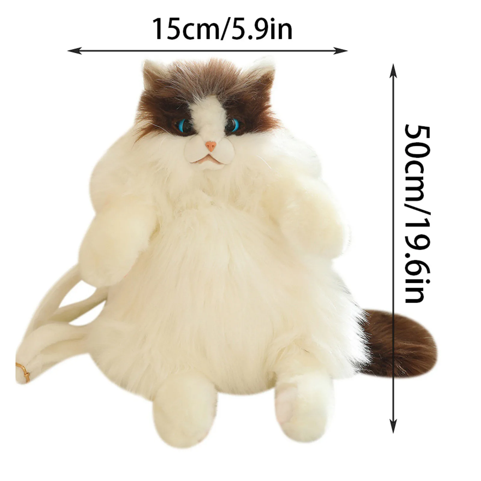 Reine handgemachte Simulation Plüsch Katzen rucksack trend ige und modische Puppe Katzen taschen Katze Einkaufstasche geeignet für Geburtstags geschenke