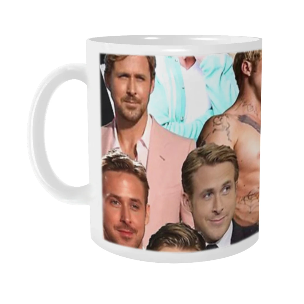 

Ryan Gosling Photo Collage Tea Coffee Mugs Bachelorette Party Team Groomsman Cups Wedding Gifts