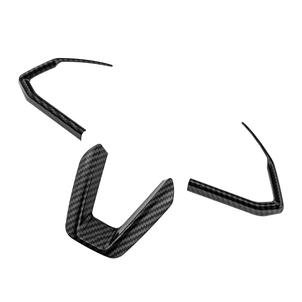 Steering Wheel Inner Trim Protector For Mazda 3 Axela 2017 Carbon Fiber U Shaped Sticker Car Interior Decoration