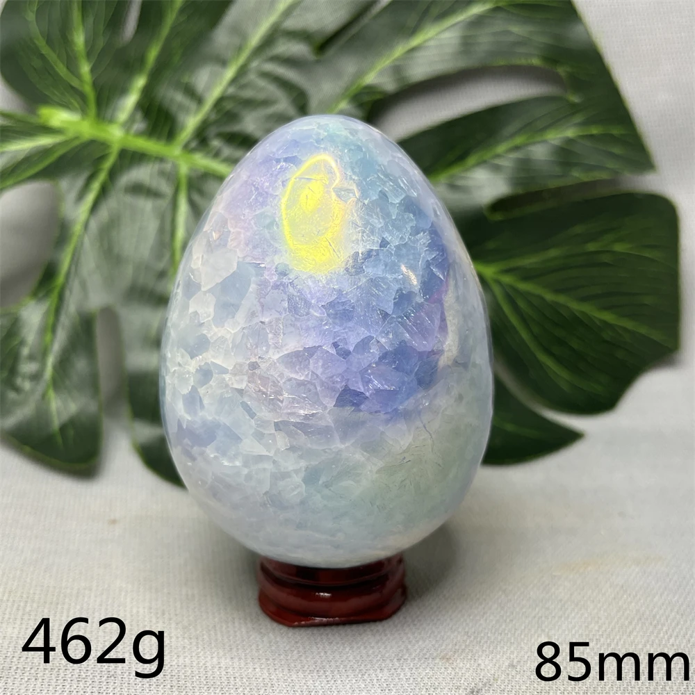 Natural Rock Kyanite Egg Balls Rainbow Crystals Electroplated Hand-polished Home Room Decoration Festival Gifts Spiritual