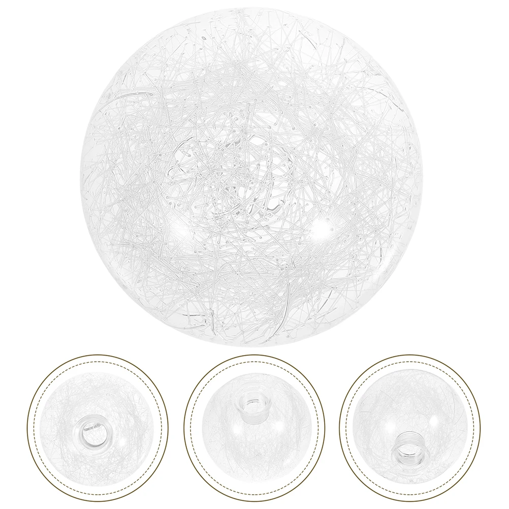 

2Pcs Round Glass Lampshade Clear Transparent Ball for Living Room Pendant Light Fixture Replacement Easy Install Sturdy