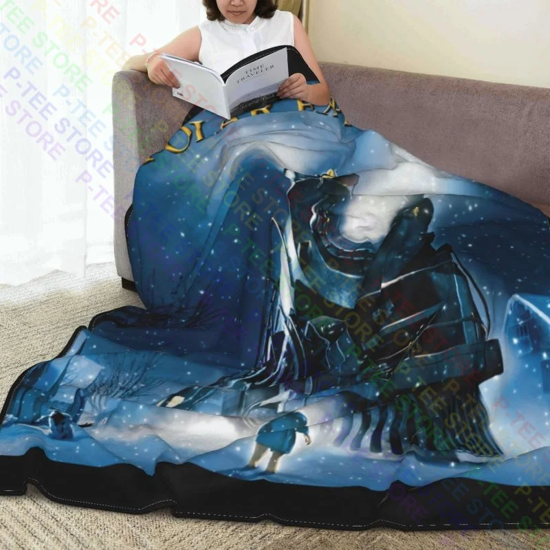 The Polar Express Movie Train Heading Down The Tracks Blanket Velvet New Style Machine Washable