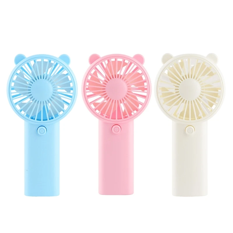 Y4UE Lightweight Handheld Fan Portable AM4 Battery Operated Small Fan for Outdoor Travel Office Women Camping Travelling
