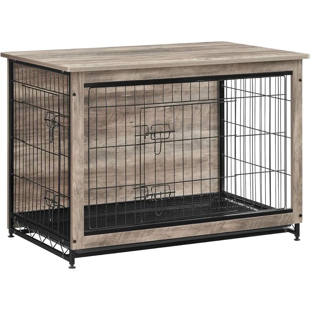 Dog Crate Furniture, Side End Table, Modern Kennel for Dogs Indoor , Heavy-Duty Dog Cage with Multi-Purpose Removable Tray