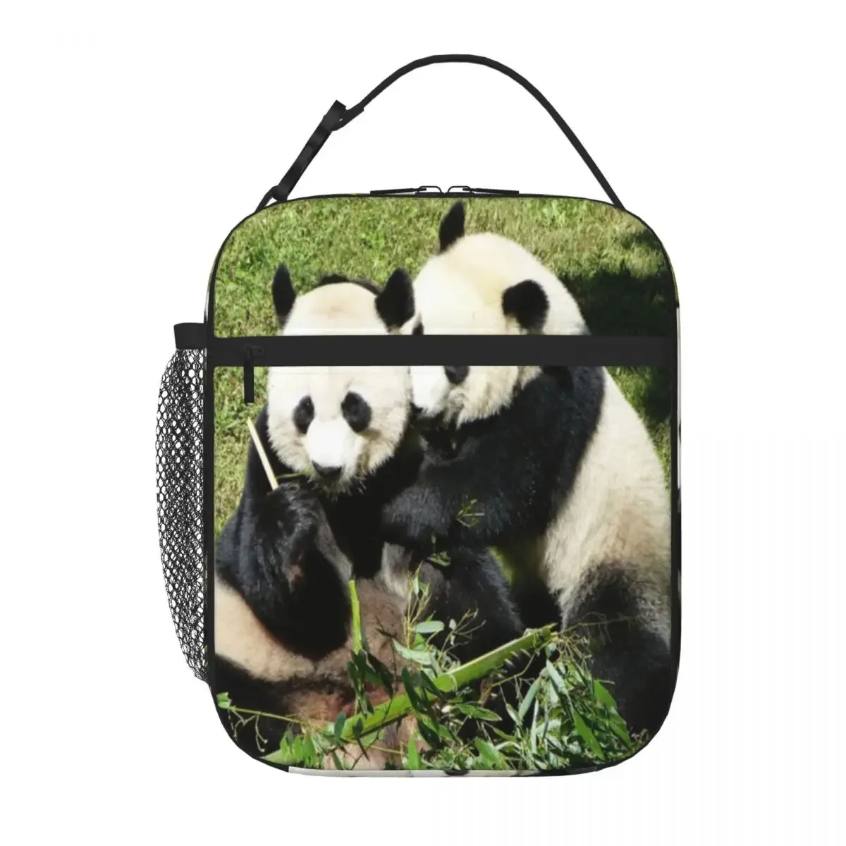 Bestselling Giant Pandas Mei Xiang And Bei Bei At The National Zoo Shoulder Style Bento Bag Teen School Portable Lunch Bag