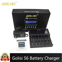 Original Golisi S2 S4 S6 Battery Charger 2A LCD Intelligent Charger For 18650 21700 20700 AA AAA Rechargeable Li-ion Battery