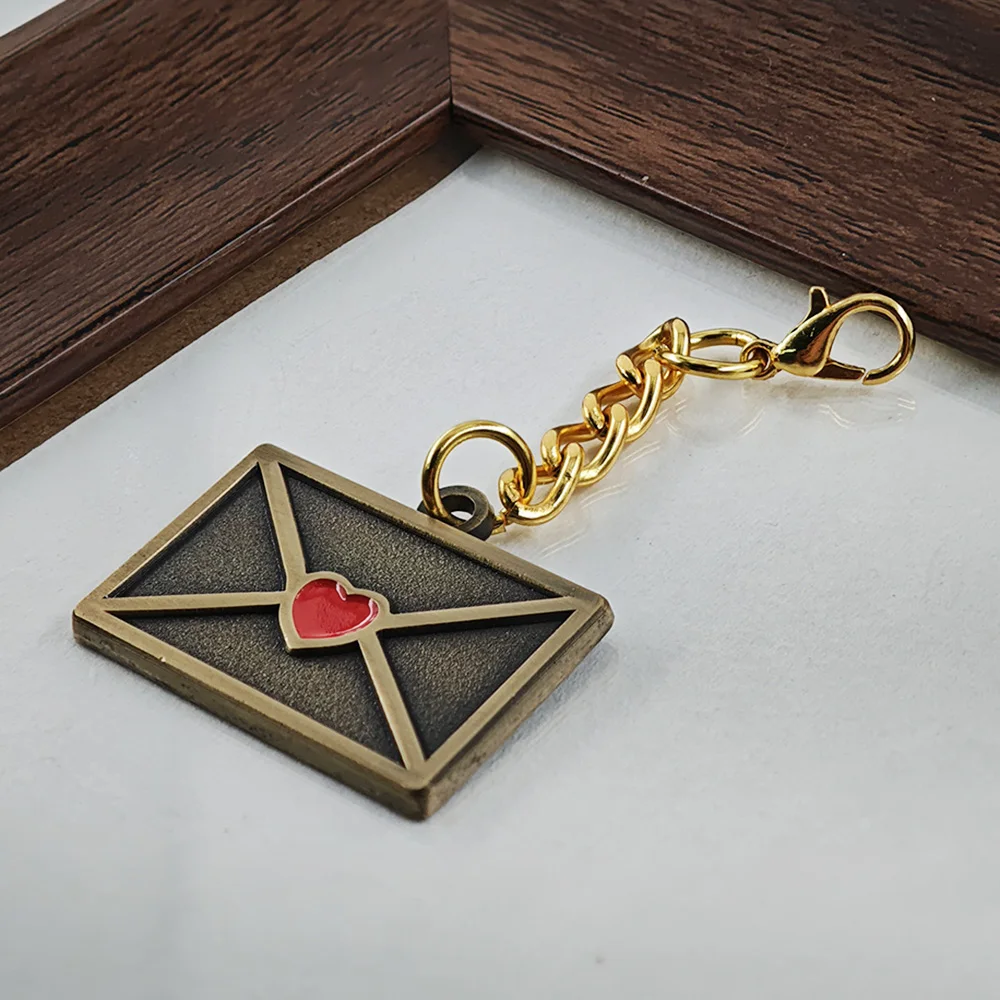 Sabrina Carpenter Emails I Can't Send Metal Keychain Music Album Merch Red Heart Envelope Pendant Keyring Music Fans Gift Bag Ch