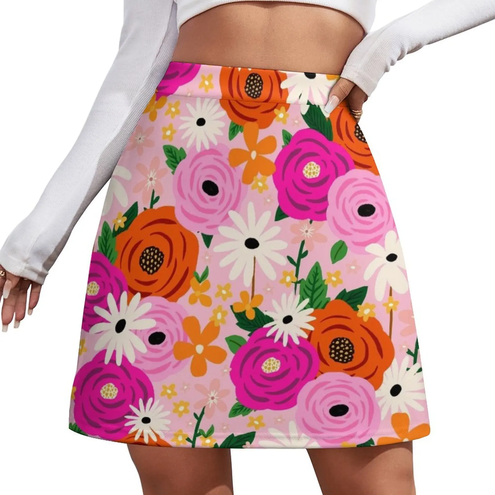 

Daisies & Roses Mini Skirt Woman clothing Korean skirts fairy grunge