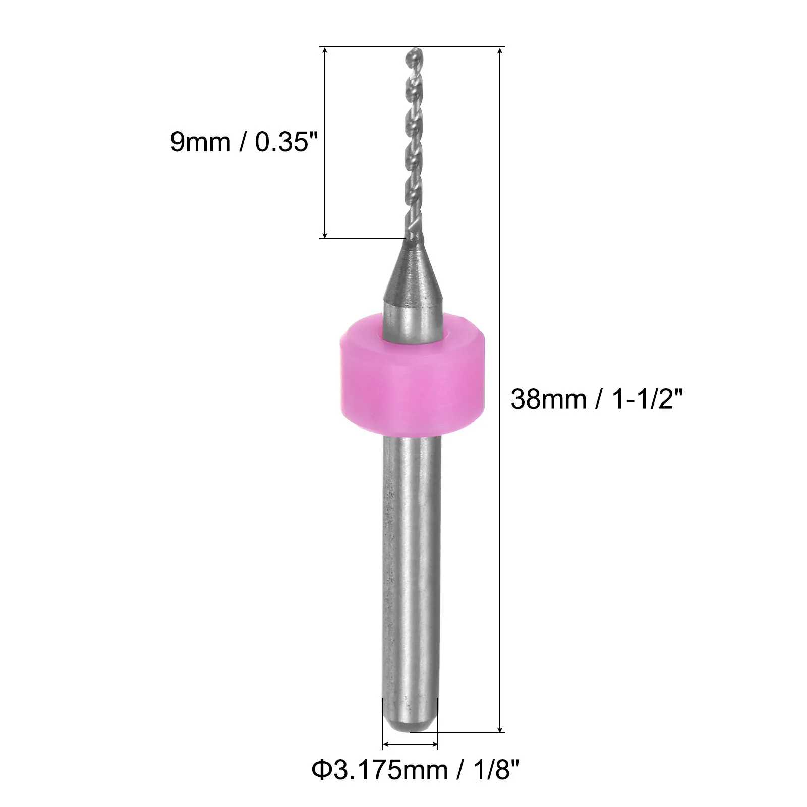 20Pcs 1/8" Shank 0.1mm-2mm Tungsten Carbide CNC Engraving PCB Drill Bits Set