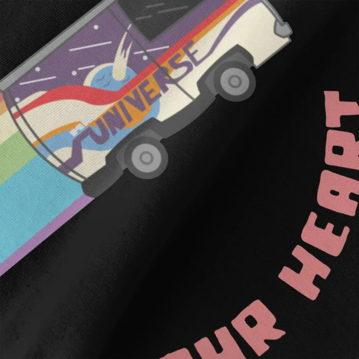 شخصية Let Me Drive My Van Steven Universe تي شيرت رجالي مخصص طباعة قصيرة الأكمام القطن الثقيل الأسود طاقم الرقبة قميص