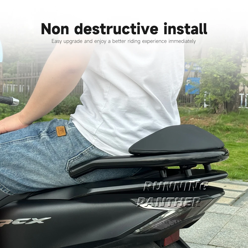 NEW For Honda PCX160 PCX 160 Motorcycle Black Rear Passenger Seat Tailstock Backrest Back Rest Cushion Pad