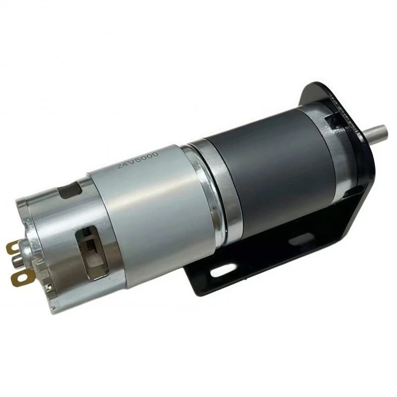 42-775 Planetary Gear Reducer Motor 12V24V Mini Adjustable Speed Motor with Speed Controller, Adjustable Power Supply, Bracket