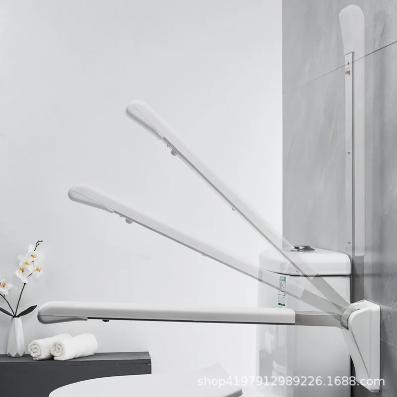 Factory Direct 2026 Foldable Toilet Handrail Non-Slip Bathroom Safety Grab Bar Adjustable Shower Support Rail Universal Assist H