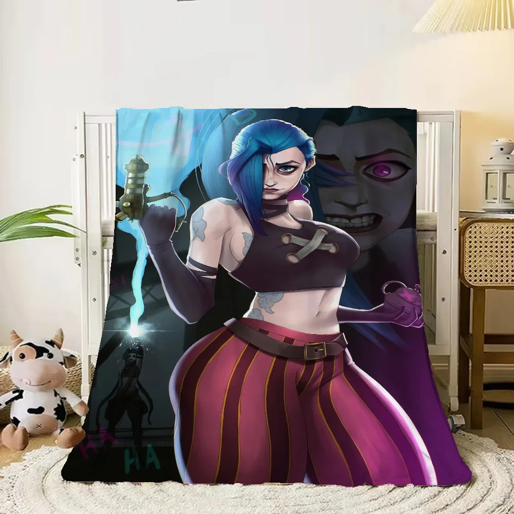 LOL League of Legends Jinx Camping Blanket Bed Thin Wadding Blanket Oversized 200x300 Interior for Home Luxury Bedding Throw Nap