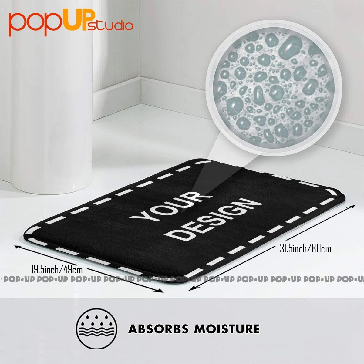 Personalized Customized DIY Logo Mat Rug Carpet Fluffy Foot Pad Door Cushi - Image By POP-UP Store