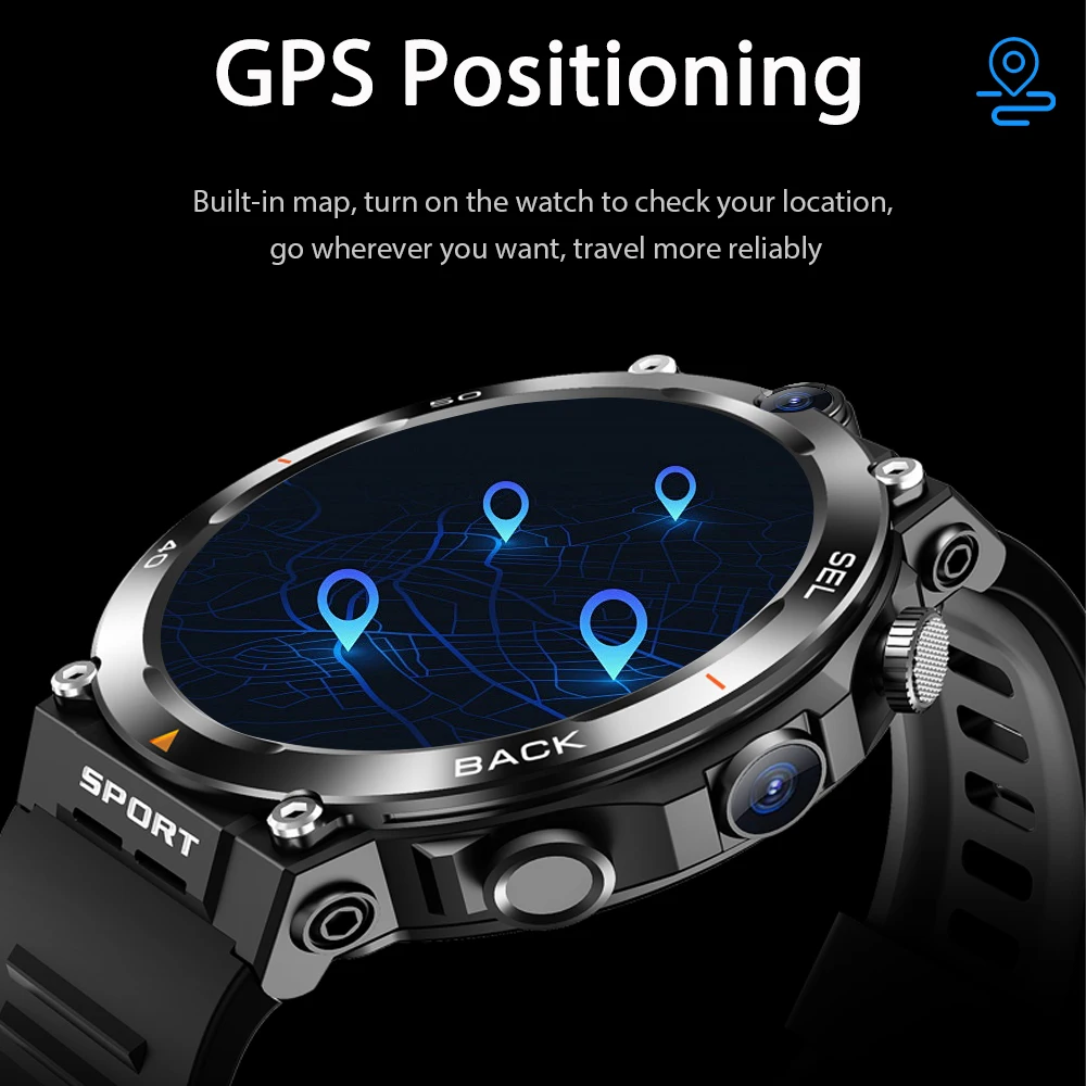 SERVO H10 4G LTE Smartwatch 1.39\'\' Dual Camera Face Unlock GPS Positioning Wifi Google Play Store Smart Watch Men For Android