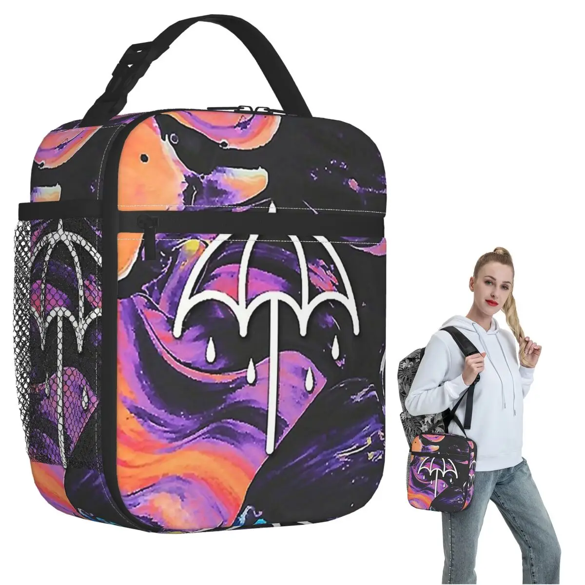 Splash Bmth Umbrella Insulated Lunch Bag for Women Kids Leakproof Food Boxes Thermal Lunch Box Tote