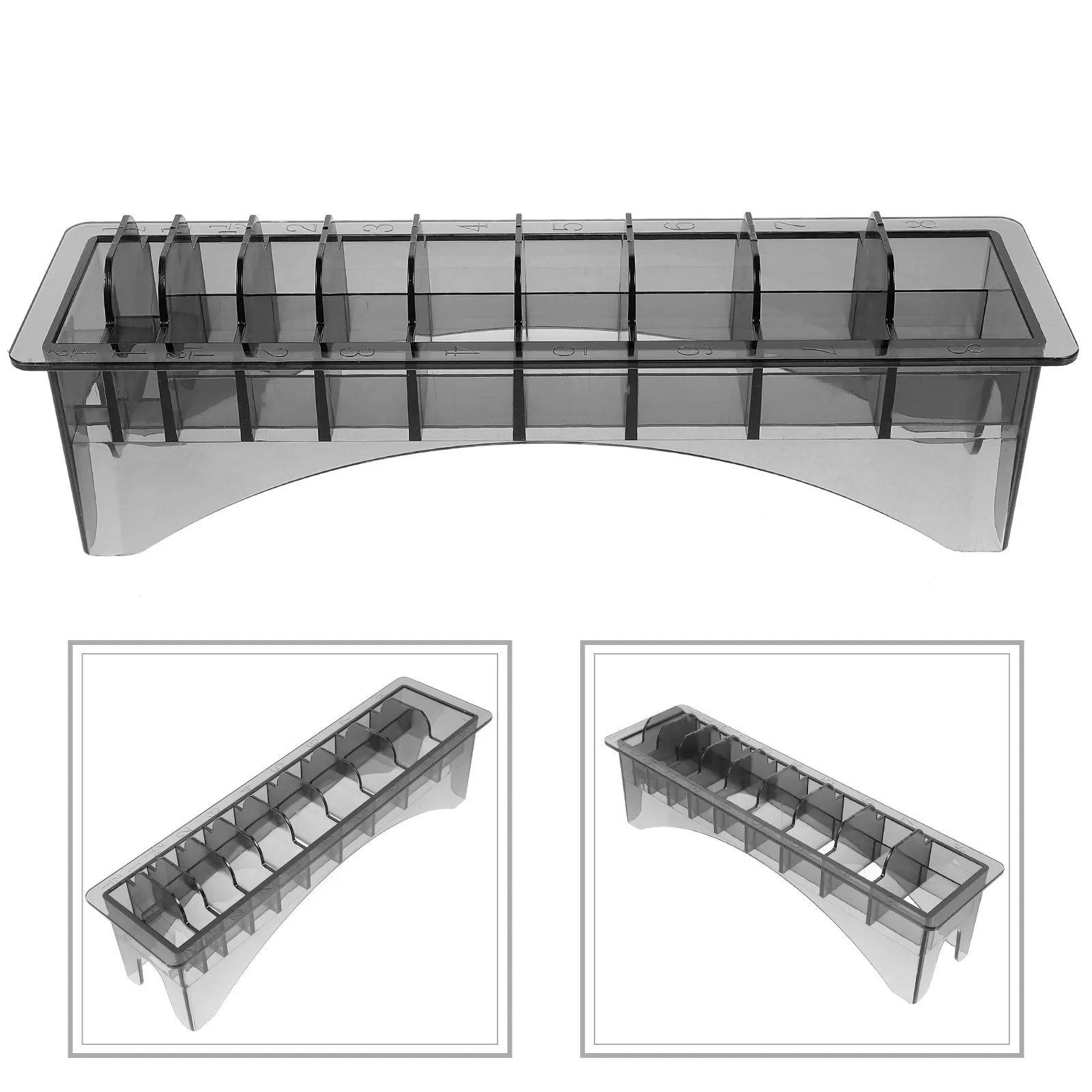 Universal Plastic Clipper Guard Holder Sturdy Guide Comb Storage Box for Barbershop Hair Styling Tool Organizer Barber Supplies