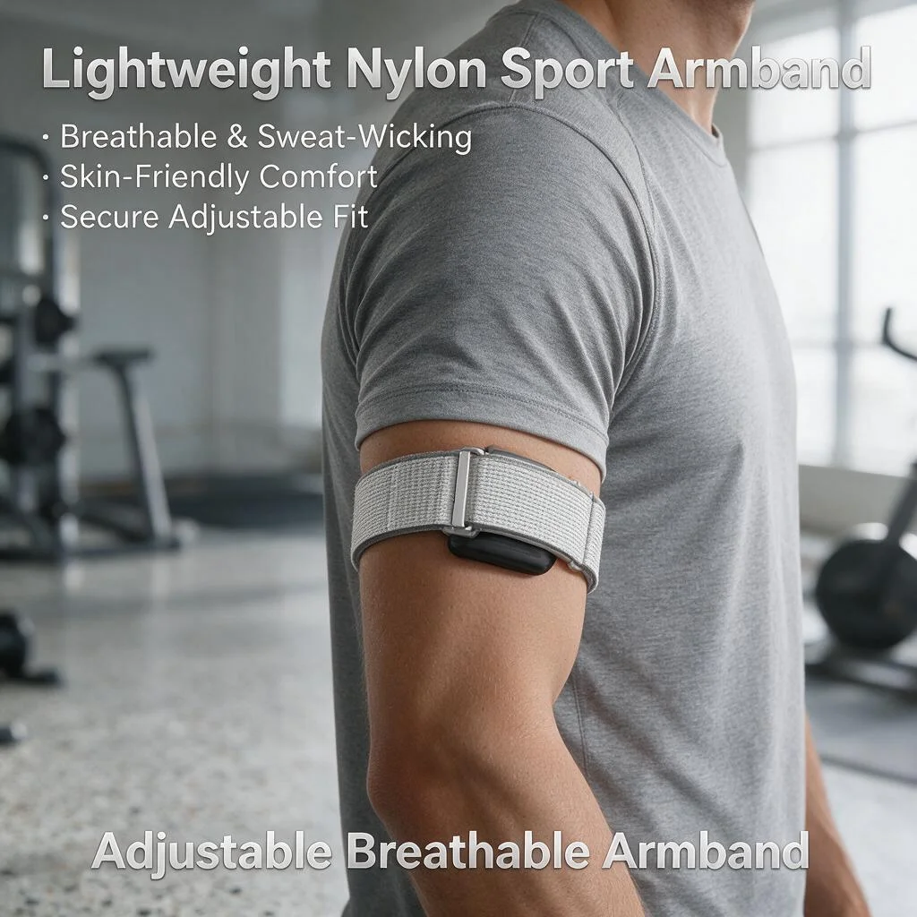 For Google Fitbit Air Nylon Elastic Band Metal Frame Sport Fitness Replacement Wrist Strap Breathable Stretch Arm Band Unisex