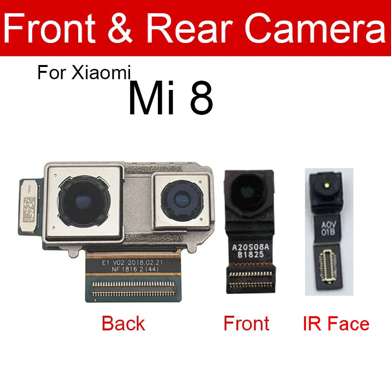 Front & Rear Camera For Xiaomi Mi 8 8SE Mi 9 9SE 8 9Lite CC9 Back Main Camera & Small Facing Camera Flex Cable Replacement Parts