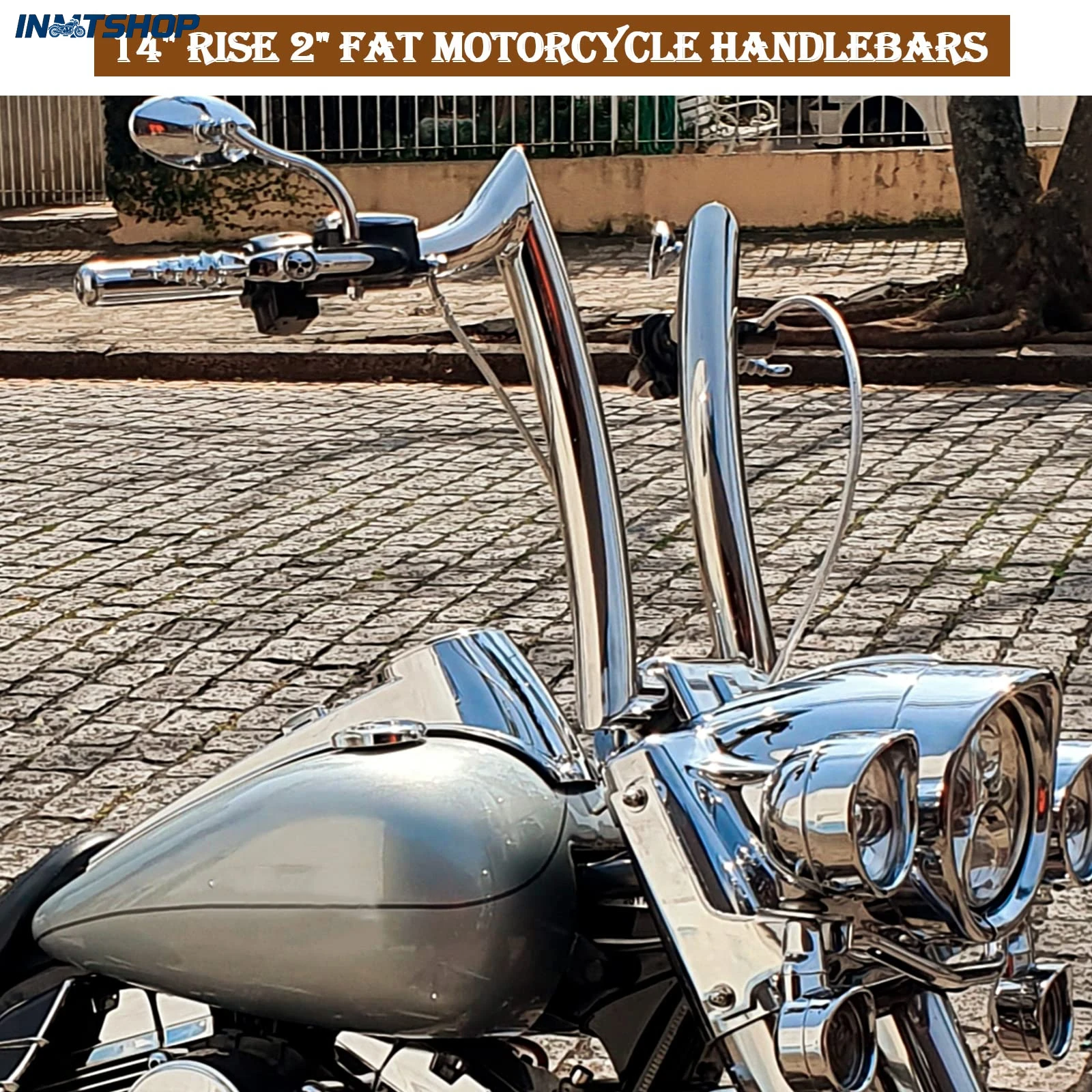 Customizable-High Performance Motorcycle Handle bar 14'' 16'' Rise 2