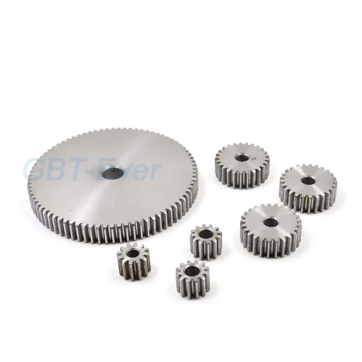 1Pcs 1M 44T-60T Pinion Spur Gear 1 Mod Cylindrical Flat Gear 44/45/46/47/48/49/50/52/53/54/55/56/57/58/59/60 Teeth 45# Steel