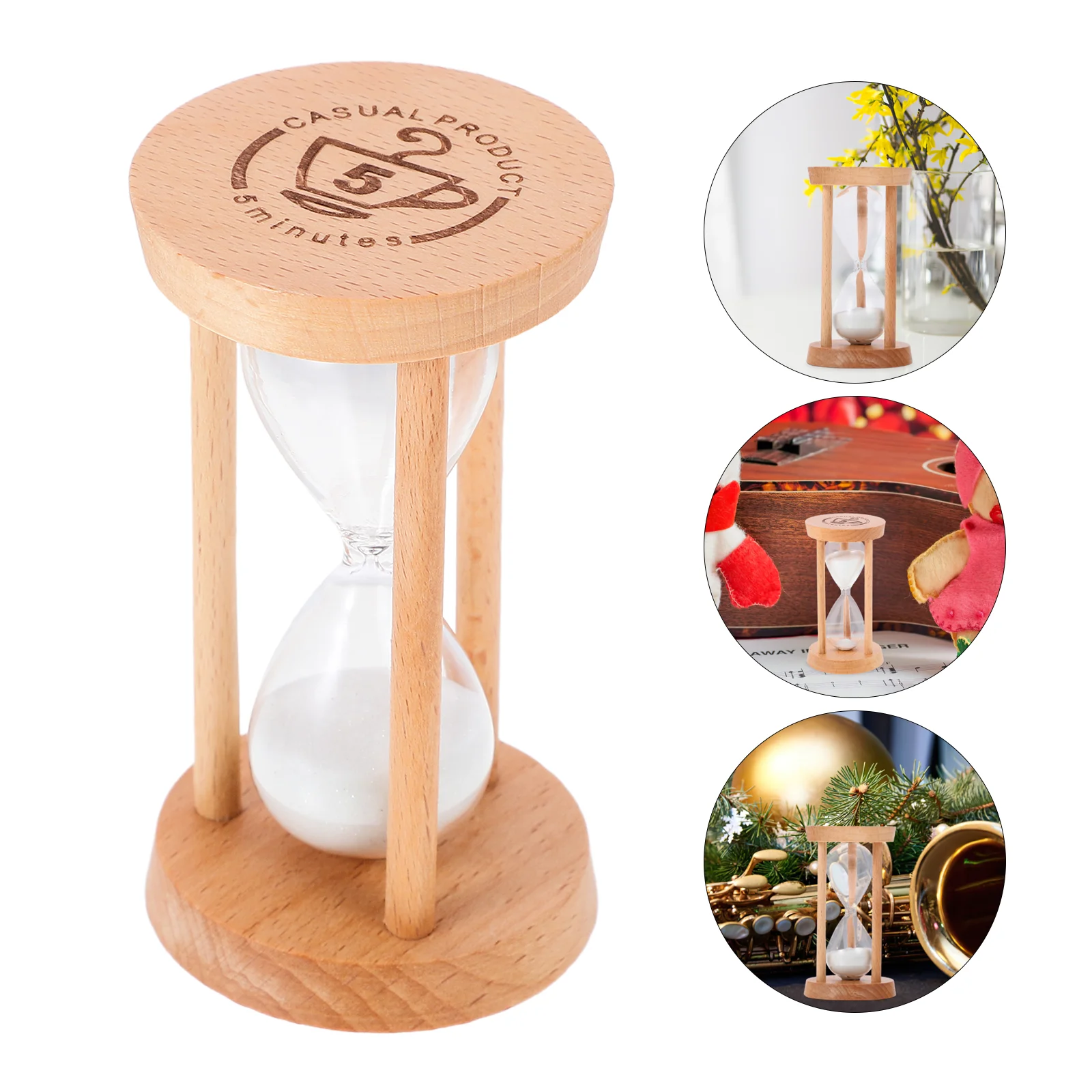 

Hourglass Timer Sand Decorative Collection Creative 5 Minute Wood House Birthday Present Timers