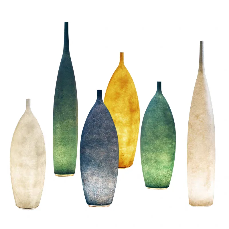

Nordic Light Luxury Resin Vase Floor Lamp, Minimalist Vertical Sofa Side Bedroom Living Room Led Ambiance Lighting Decoration