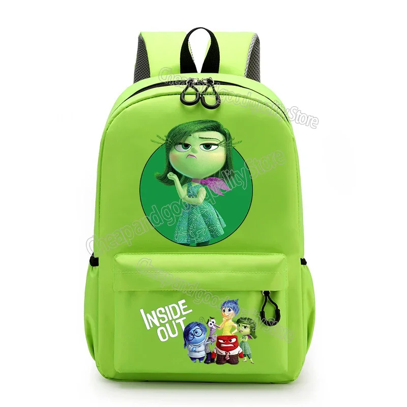 Disney Inside Out 2 School Bag Cartoon Anime Kid Boy Girl Knapsack Teenager Printed Backpack Student Book Bag Rucksack Children