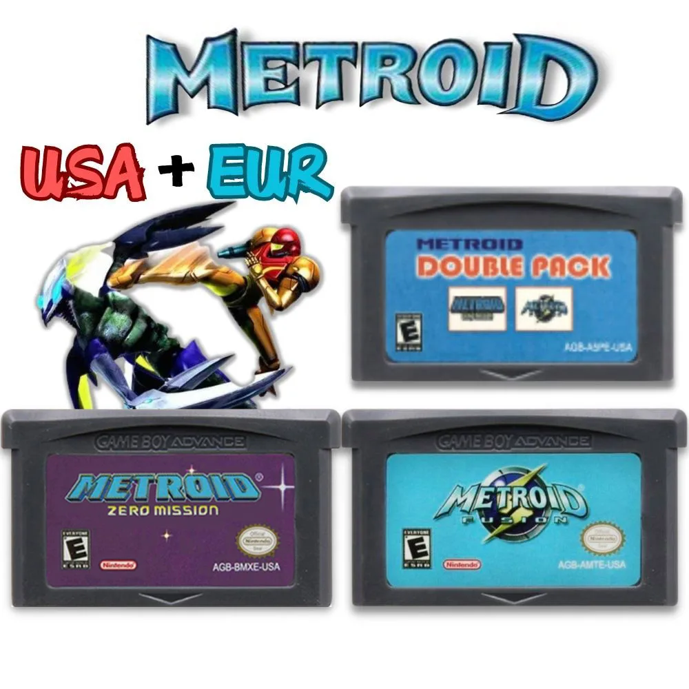 

GBA Series Game 32-bit Video Game Cartridge Console Card Fusion Zero Mission for GBA NDS USA EUR Version