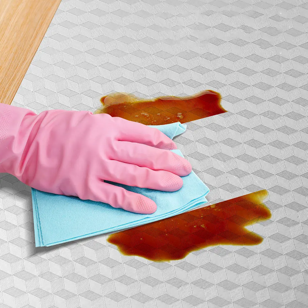 

1 Roll Anti Grease Wall Sticker Heat Resistant Decorative Wall Decals for Kitchen Bathroom Office Oil Proof Surface Protection